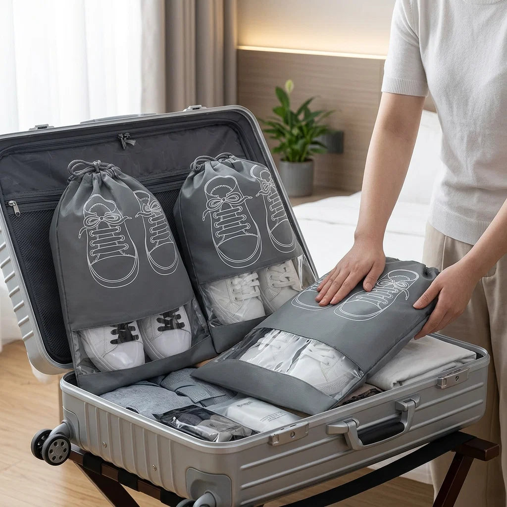 5-Piece Travel Shoe Storage Bag Set
